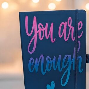 Inspirational Blue and Pink Notebook